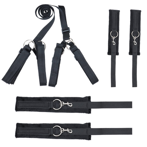 Ensemble de retenue de bondage au lit pour jeu sexuel en couple