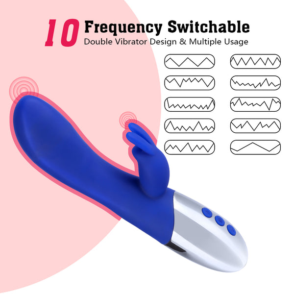 Blue Rabbit Vibrator Wireless Dildo for Sex Game
