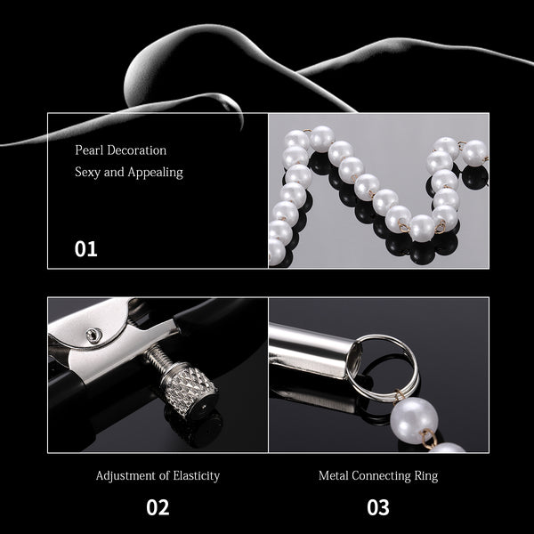 Sexy Nipple Clamp Pearl Chain for Adults