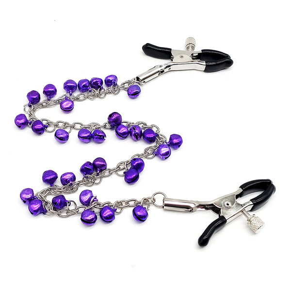 Purple Nipple Clamp with Chain