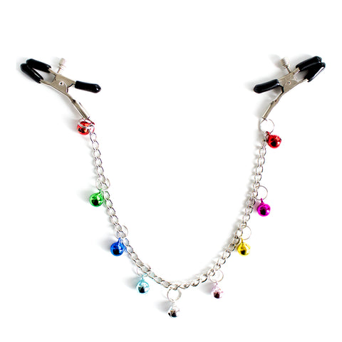 SM Nipple Clamp Metal Clamp Bell Chain Adult Play