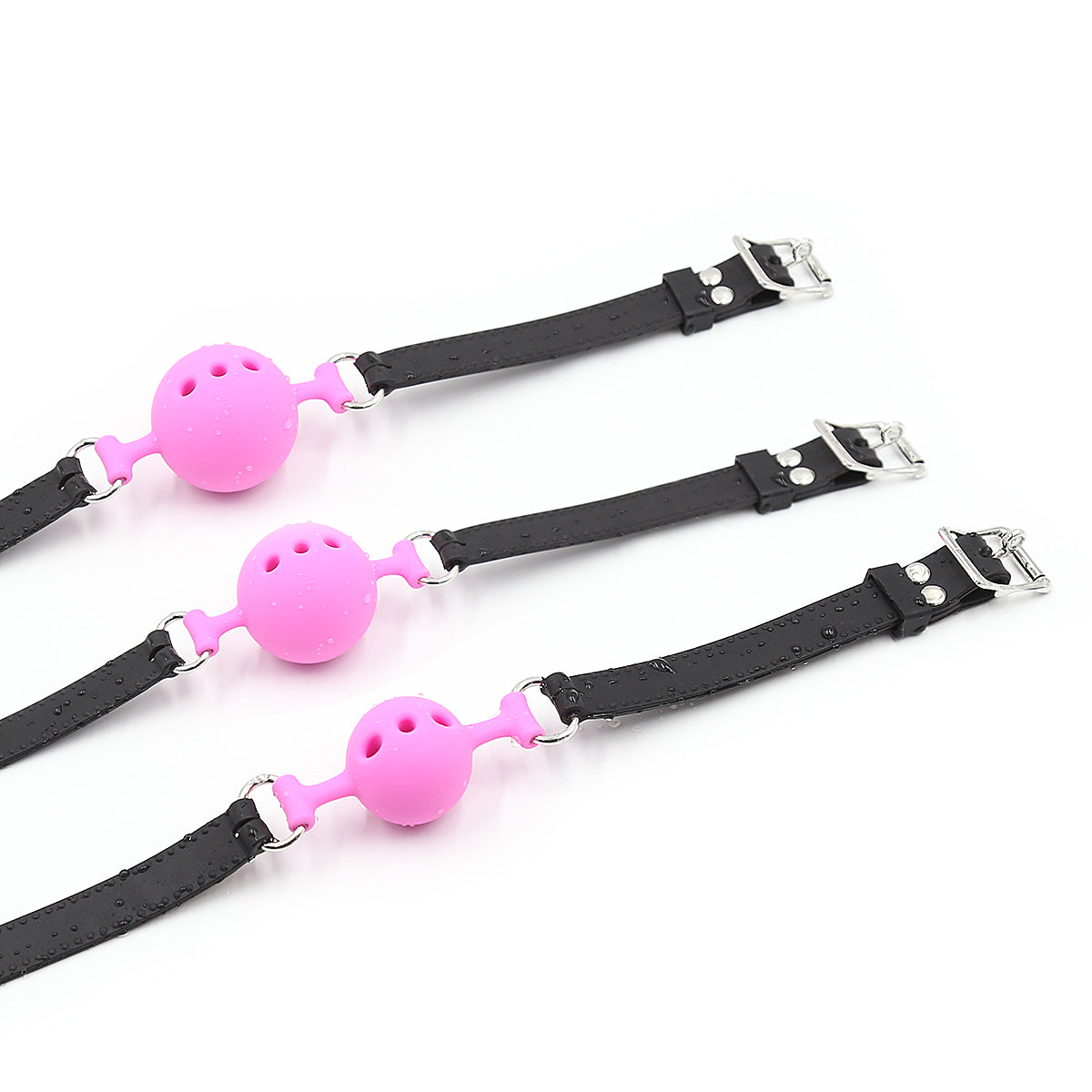 Mouth Ball Gag with  Silicone Black Pink Adult Sex Play