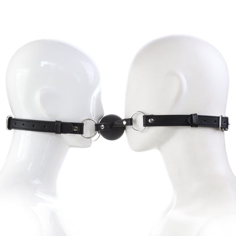 Mouth Ball Gag Sex Play  with Pu Silicone Metal Accessories Adult  62cm