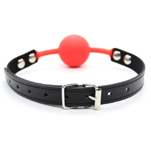 Silicone PU Metal Accessories Ball Gag Adult Play