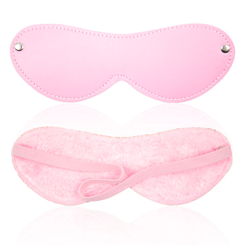 Fur Lined  Blindfold Pu Polyester SM Adult Play Sex Game
