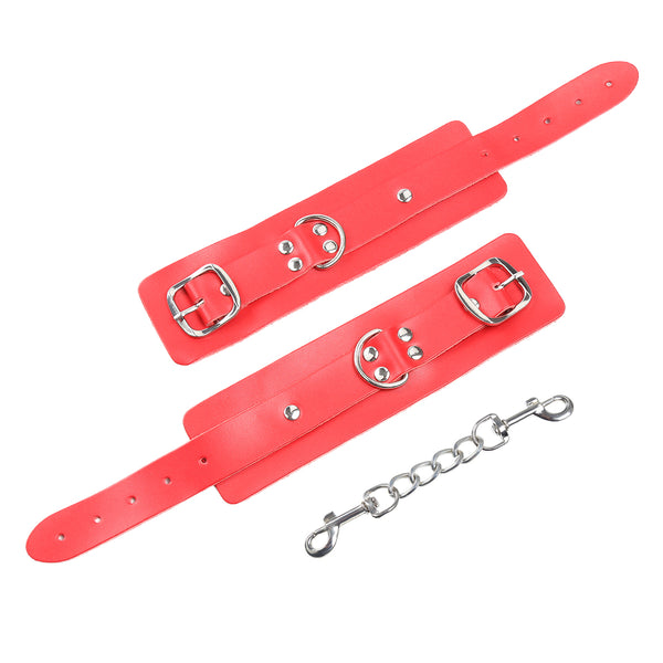 Menottes aux poignets en cuir, contraintes de bondage