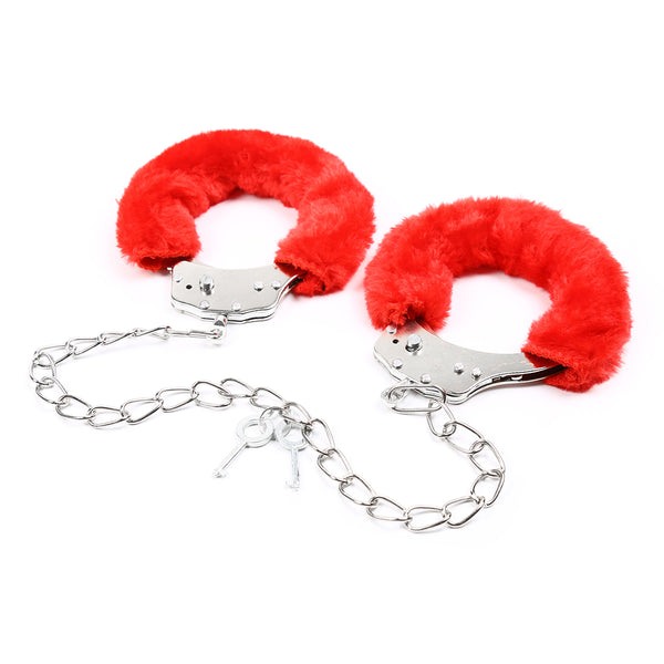 Menottes de cheville recouvertes de fourrure BDSM