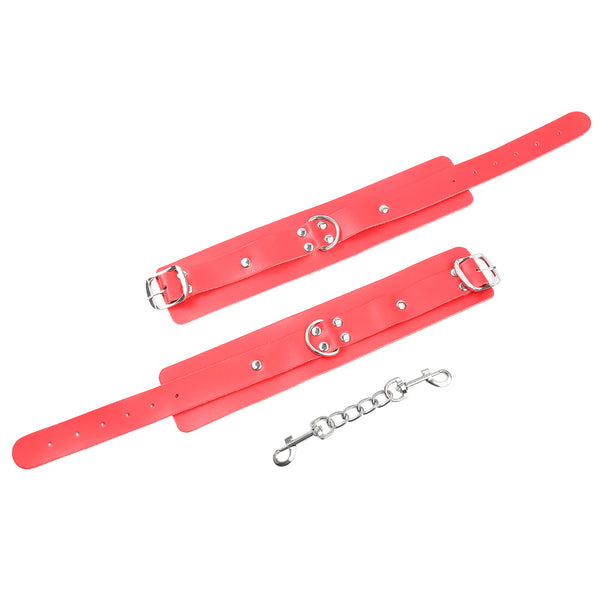 Menottes de cheville en cuir BDSM