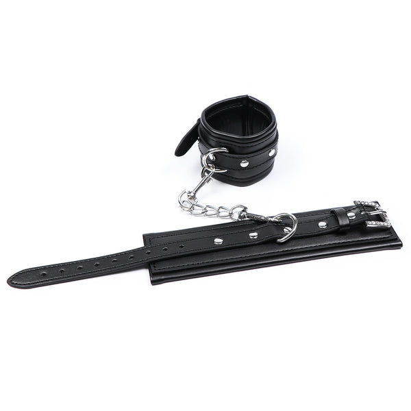 PU Handcuffs Wrist Restraints With Chain