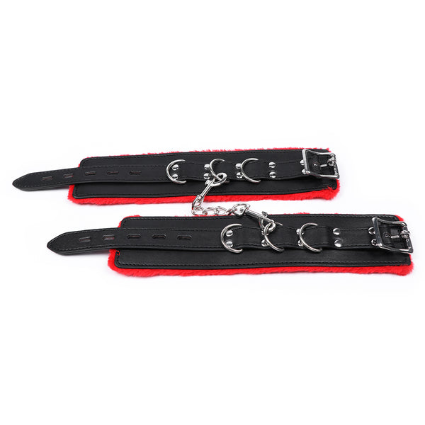 PU Ankle Cuffs With Metal Accessories