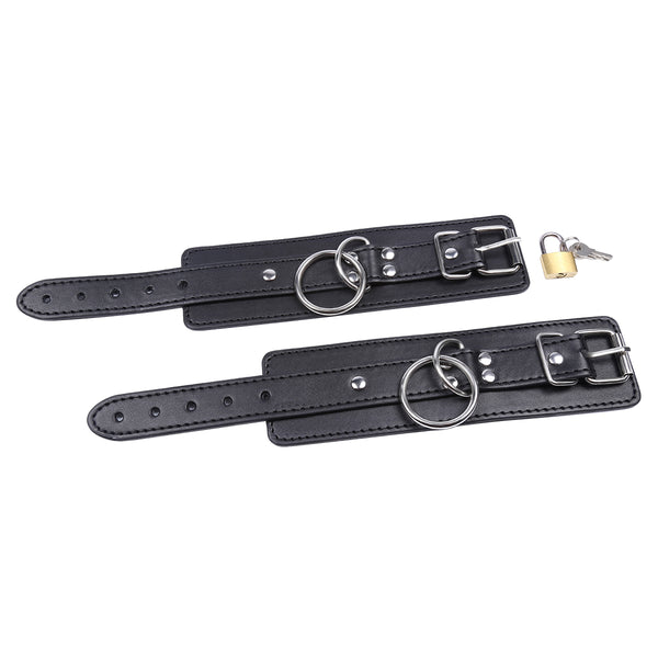 Menottes de cheville en PU avec pierre
