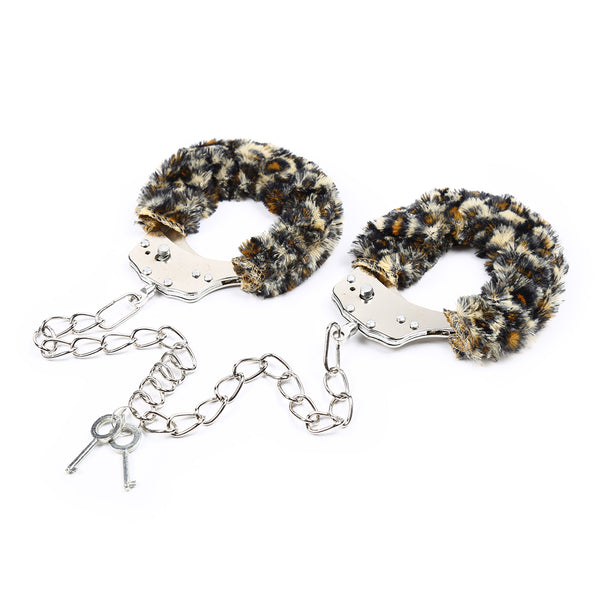 Menottes de cheville recouvertes de fourrure BDSM