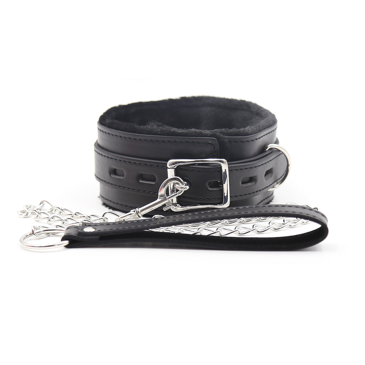 BDSM Fur Lined Collar Restraints