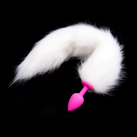 Faux Fur Fox Tail With TPR Plug