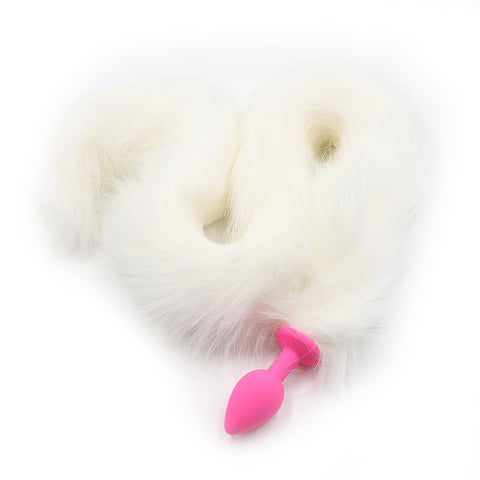 Faux Fur Fox Tail With Anal Plug