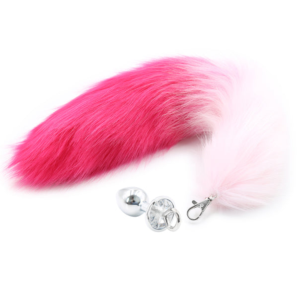 Faux Fur Fox Tail With Metal Anal Plug