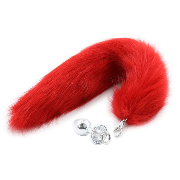 Faux Fur Fox Tail With Metal Anal Plug