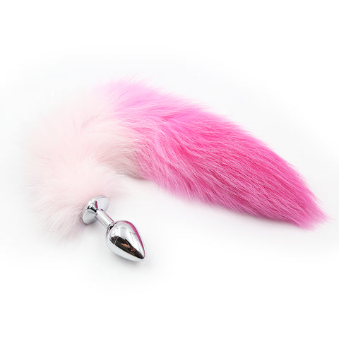 Faux Fur Fox Tail with Metal Anal Plug M