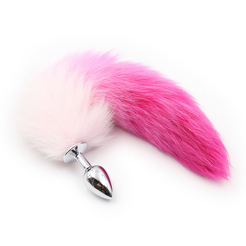 Faux Fur Fox Tail with Metal Anal Plug S