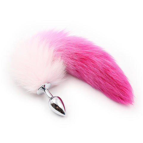 Faux Fur Fox Tail with Metal Anal Plug S
