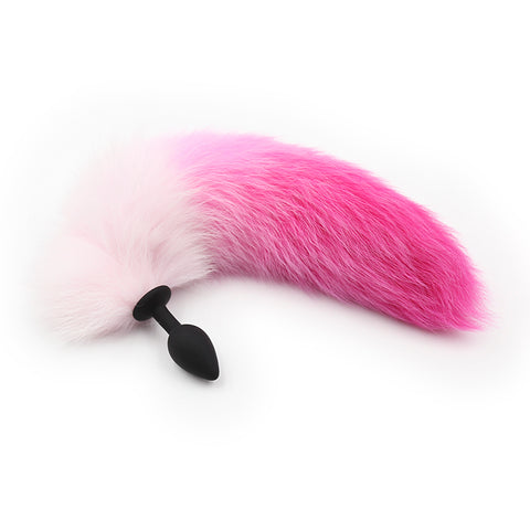 Faux Fur Fox Tail With Silicone Anal Plug