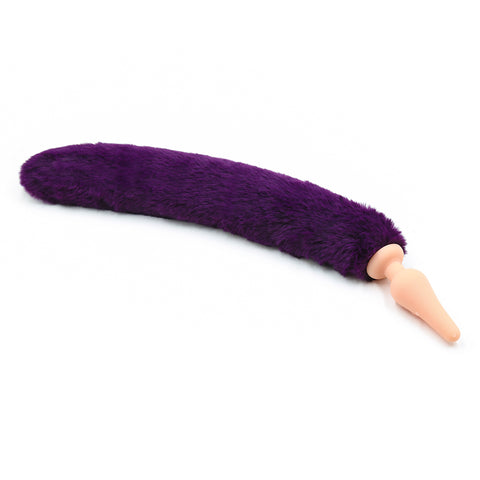 Faux Fur Fox Tail With Silicone Anal Plug