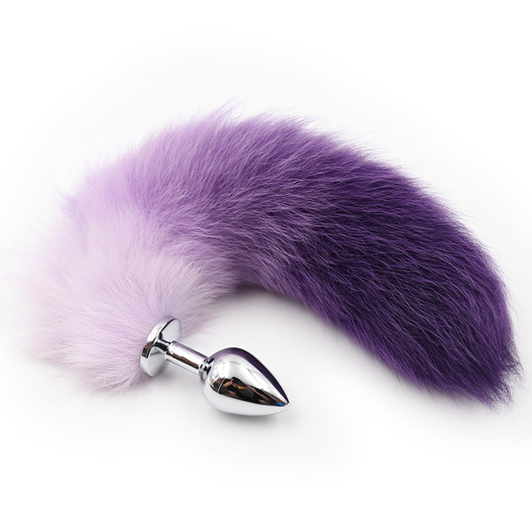 Faux Fur Fox Tail with Metal Anal Plug M