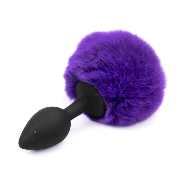 Faux Fur Rabbit Tail with Silicone Anal Plug