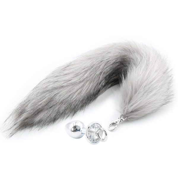 Faux Fur Fox Tail With Metal Anal Plug