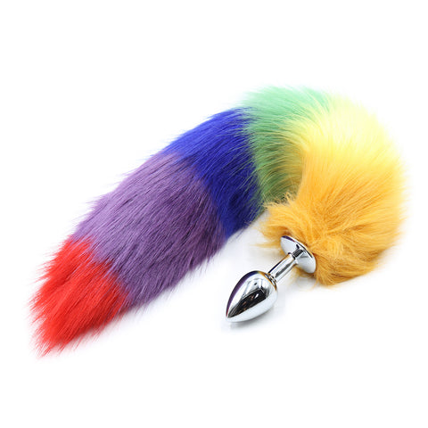 Faux Fur Fox Tail With Metal Anal Plug