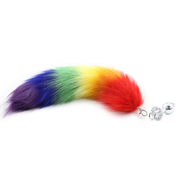 Faux Fur Fox Tail With Metal Anal Plug