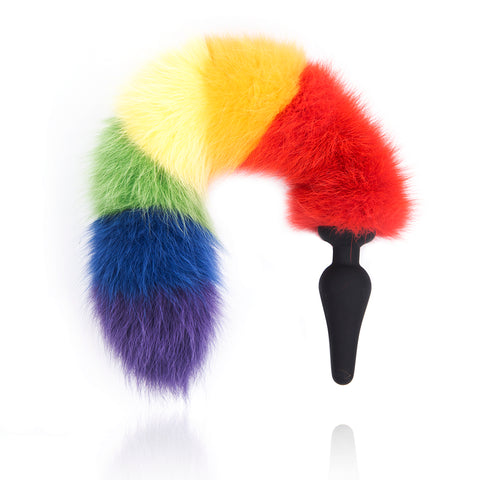 Real Fur Fox Tail with Silicone Anal Plug