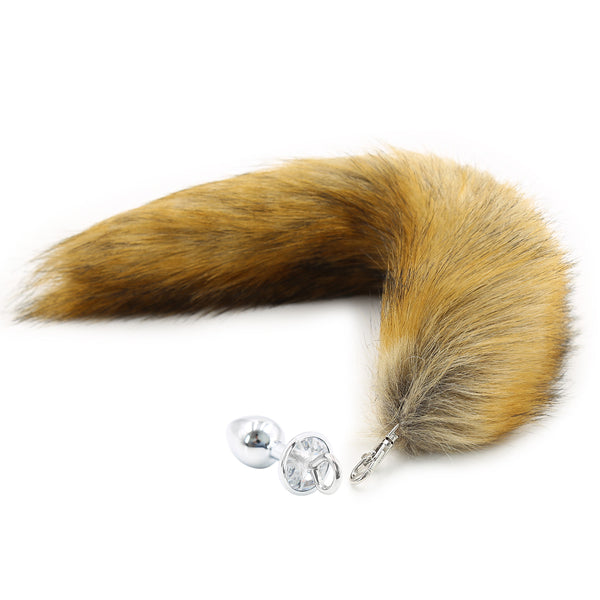 Faux Fur Fox Tail With Metal Anal Plug
