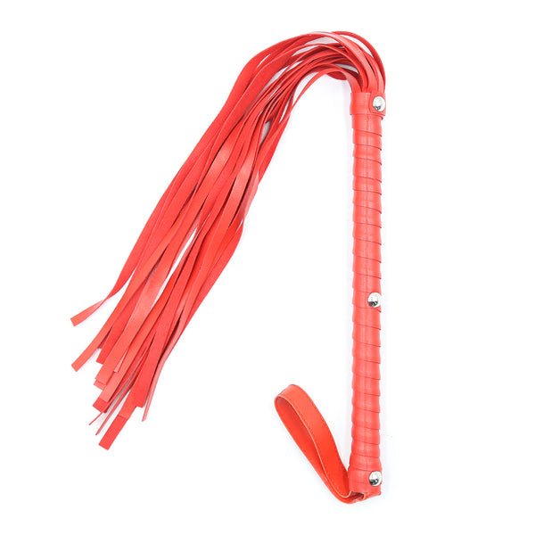 Fouet en cuir PU de 36 cm pour jeux sexuels pour adultes