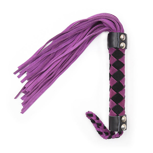 Fouet à fessée en cuir de 38 cm pour adulte