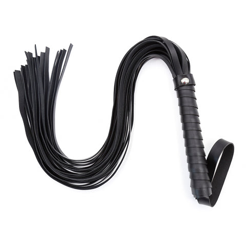 Flogger en PU avec petite queue dure pour jeu BDSM