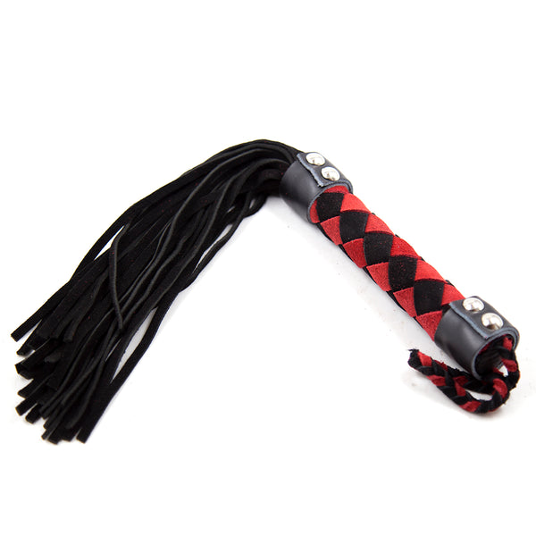 Fouet à fessée en cuir de 38 cm pour adulte