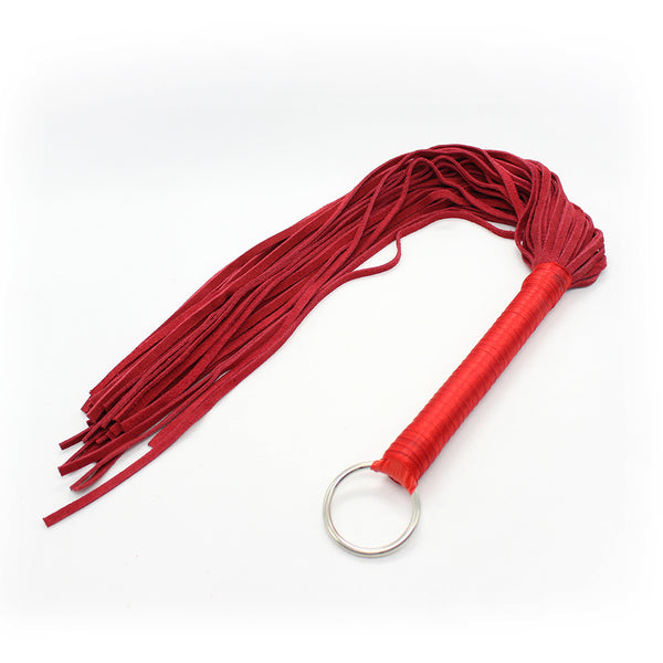 Flogger en cuir de 65 cm pour jeu BDSM