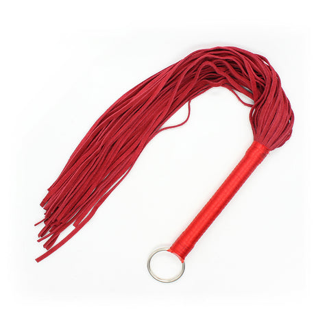 Flogger en cuir de 65 cm pour jeu BDSM