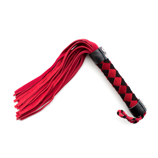 Fouet à fessée en cuir de 38 cm pour adulte