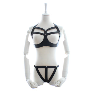 Open Strap Bikini  Enamel Leather SM Sex Play