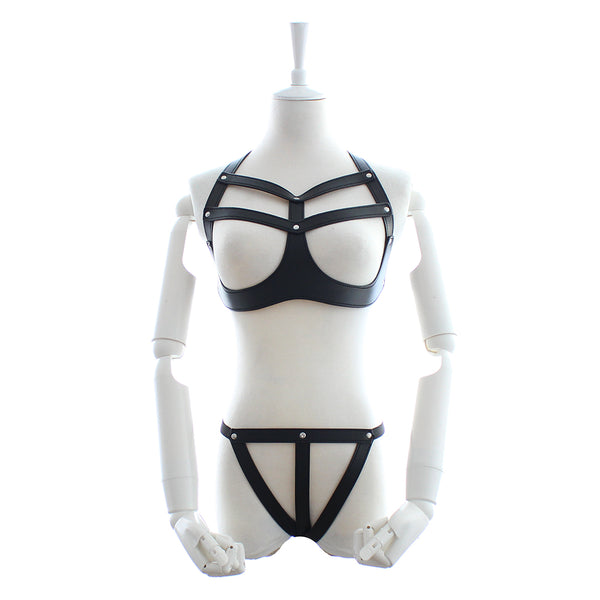 Open Strap Bikini  Enamel Leather SM Sex Play