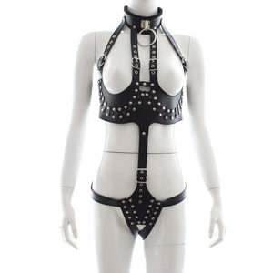 Lingerie de bondage en PU pour adultes SM