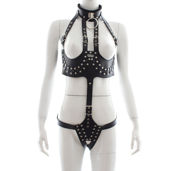 Lingerie de bondage en PU pour adultes SM