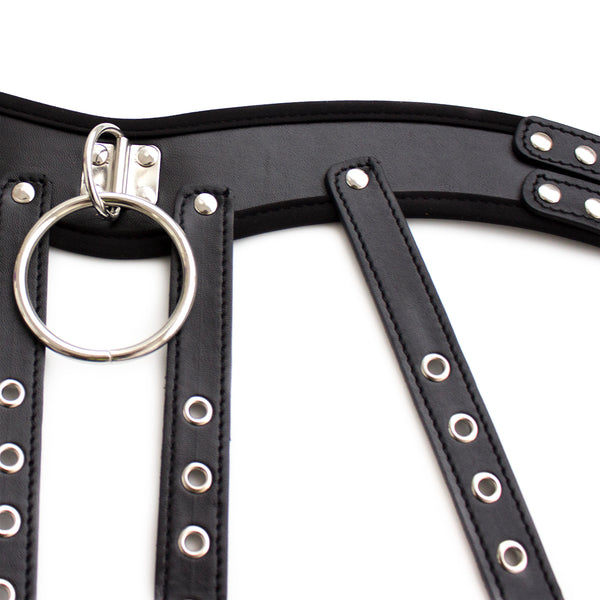 Lingerie de bondage en PU pour adultes SM
