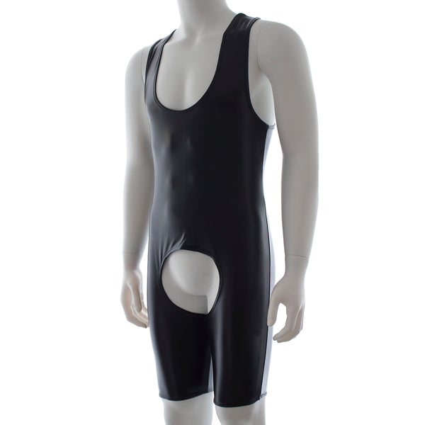 Lingerie sexy pour homme en cuir émaillé SM Play Toy