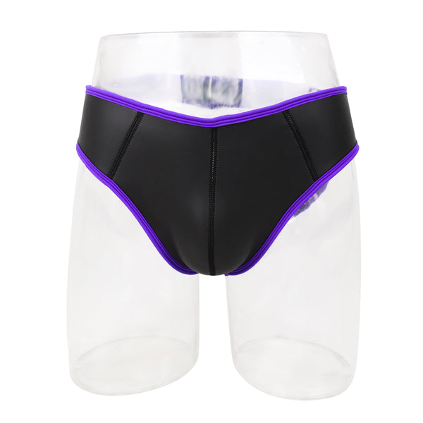 Culotte en néoprène noir avec bordure colorée Adult Play SM