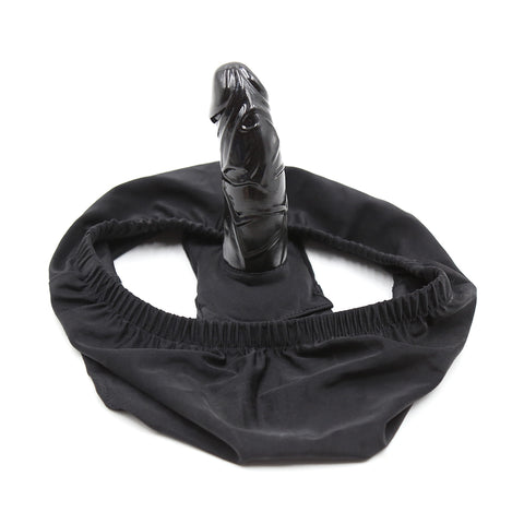 Briefs with Dildo  Polyester TPR BDSM Black