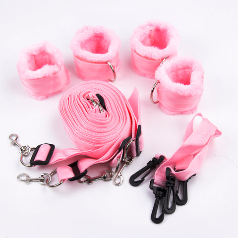 Long Velvet With Hog Tie Bed Bondage Restraints