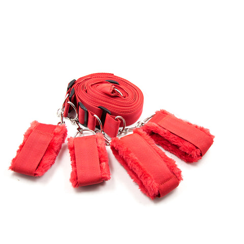 Nylon Long Velvet Bed Bondage Restraints